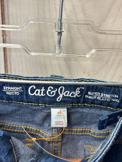 Cat & Jack Girl's Size 6 Blue Jeans Straight Super Stretch