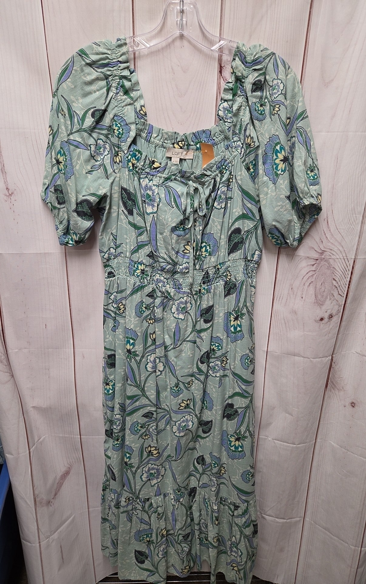 loft green floral dress Women's Size M It features a pleated oa260203022 Size:58 Regular Emerald Muse Dress –