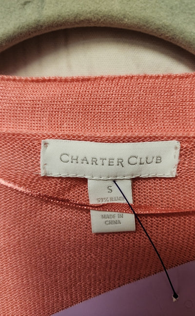 Charter Club Women's Size S Pink Cardigan