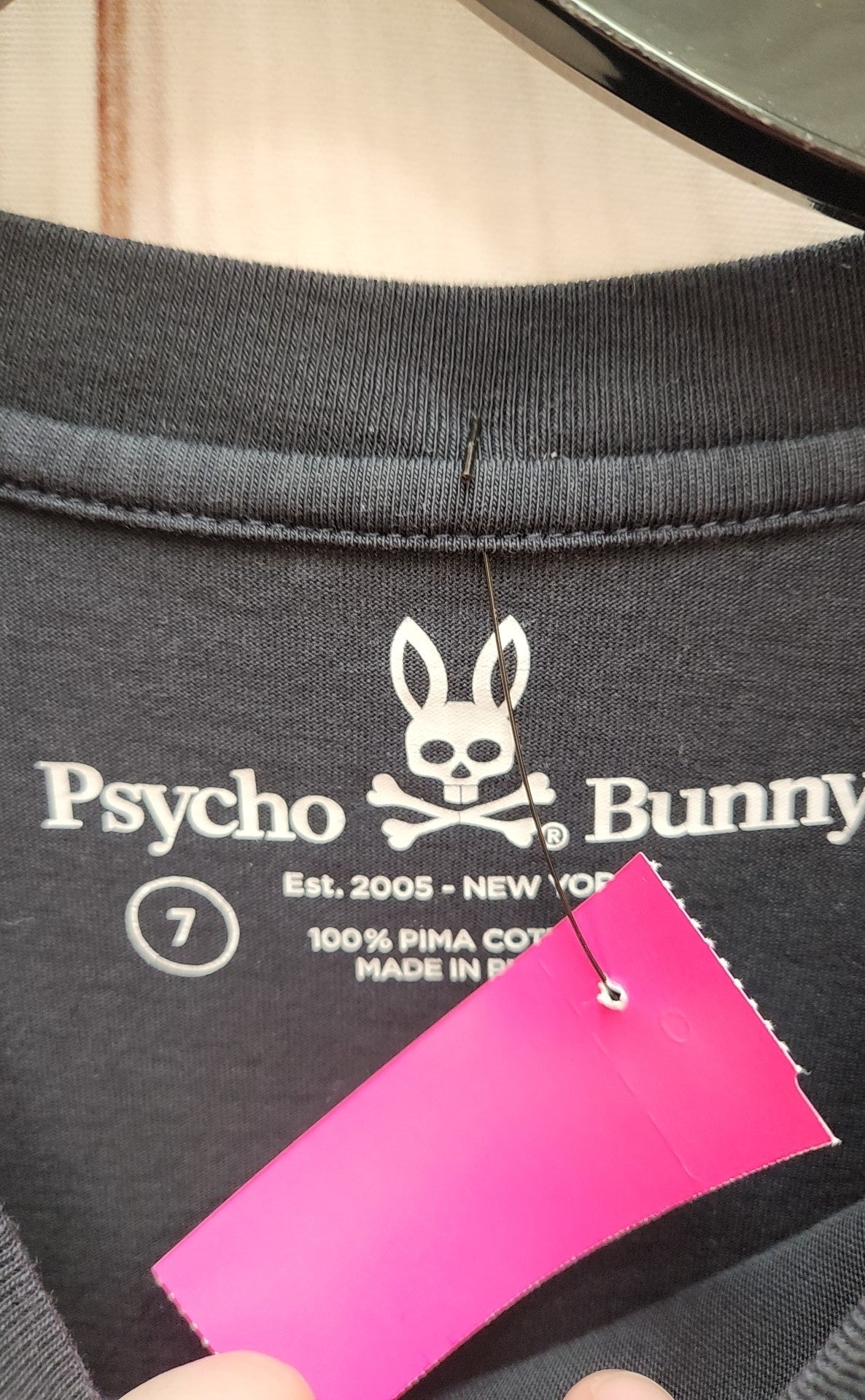 Psycho Bunny Men's Size L Navy Shirt