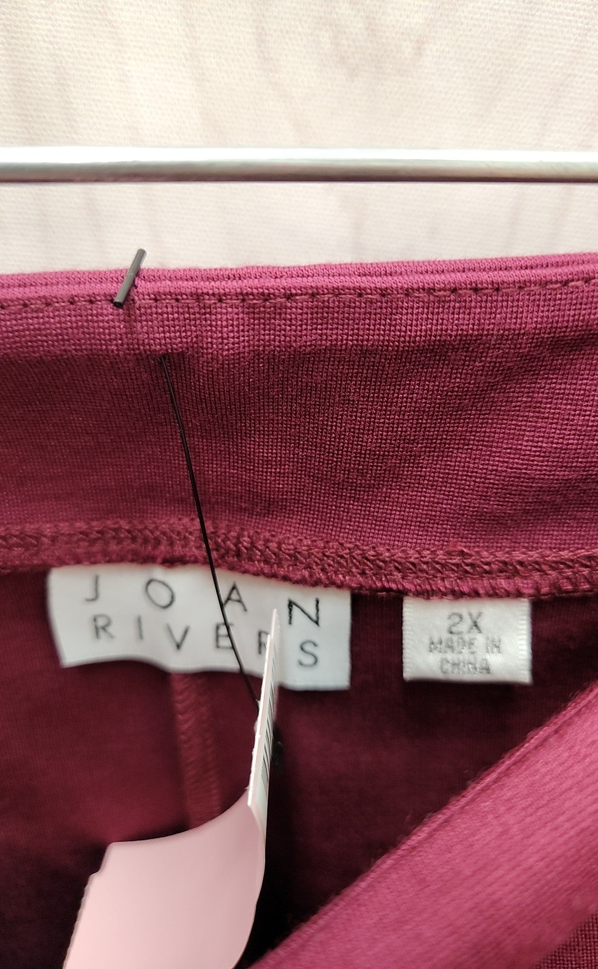 Joan Rivers Women's Size 2X Red Pants