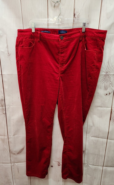 Talbots Women's Size 20W High Waist Straight Leg Red Pants
