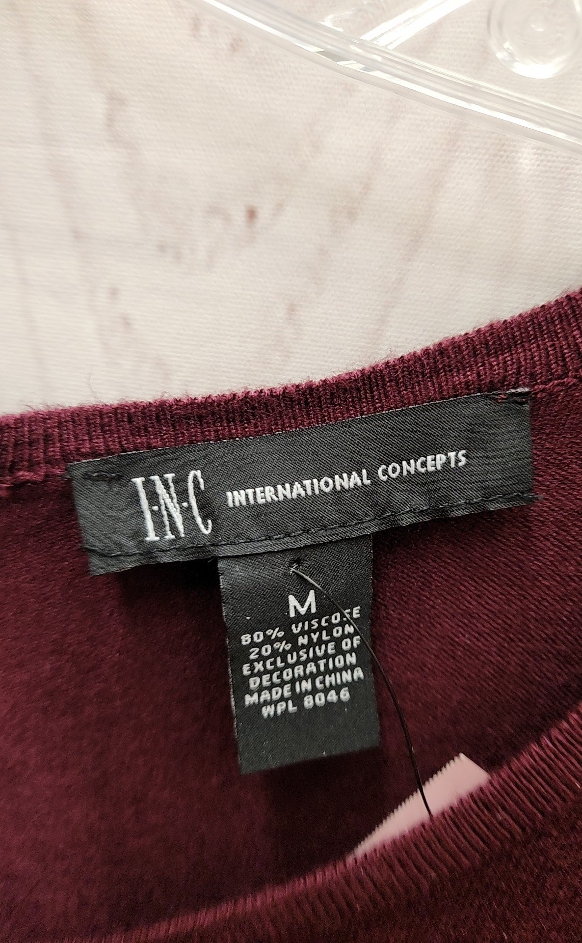 INC Women's Size M Maroon Sweater