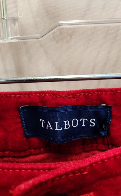 Talbots Women's Size 20W High Waist Straight Leg Red Pants