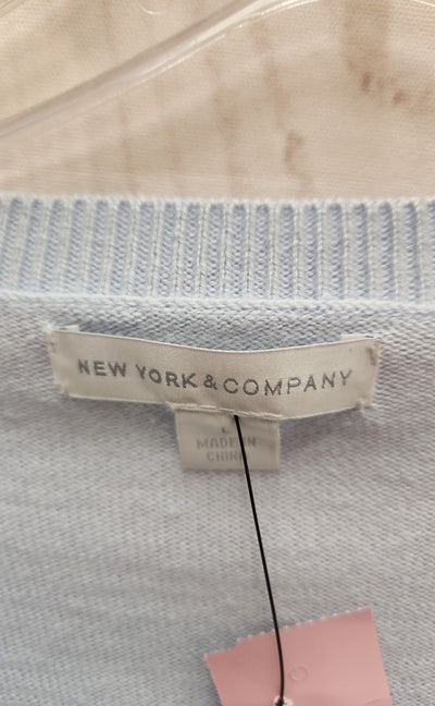 New York & Company Women's Size L Turquoise Cardigan