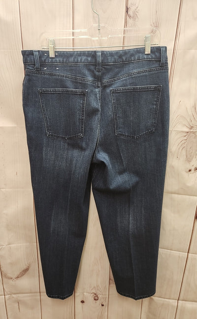 Talbots Women's Size 12 Petite High Waisted Straight Ankle Jean Blue Jeans