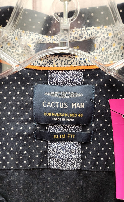Cactus Man Men's Size M Black Shirt