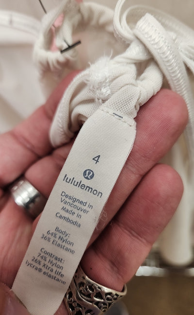 Lululemon Women's Size 4 White Sleeveless Top