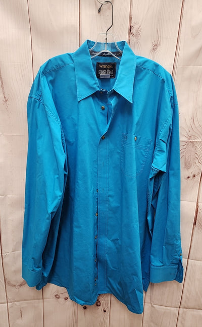 Wrangler Men's Size 2X Blue Shirt