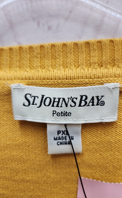 St Johns Bay Women's Size XL Petite Yellow Sweater