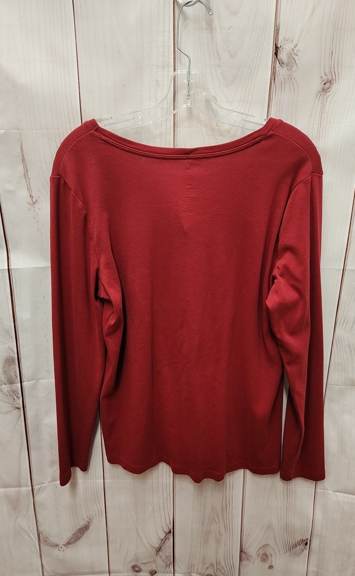 St Johns Bay Women's Size XL Red Long Sleeve Top