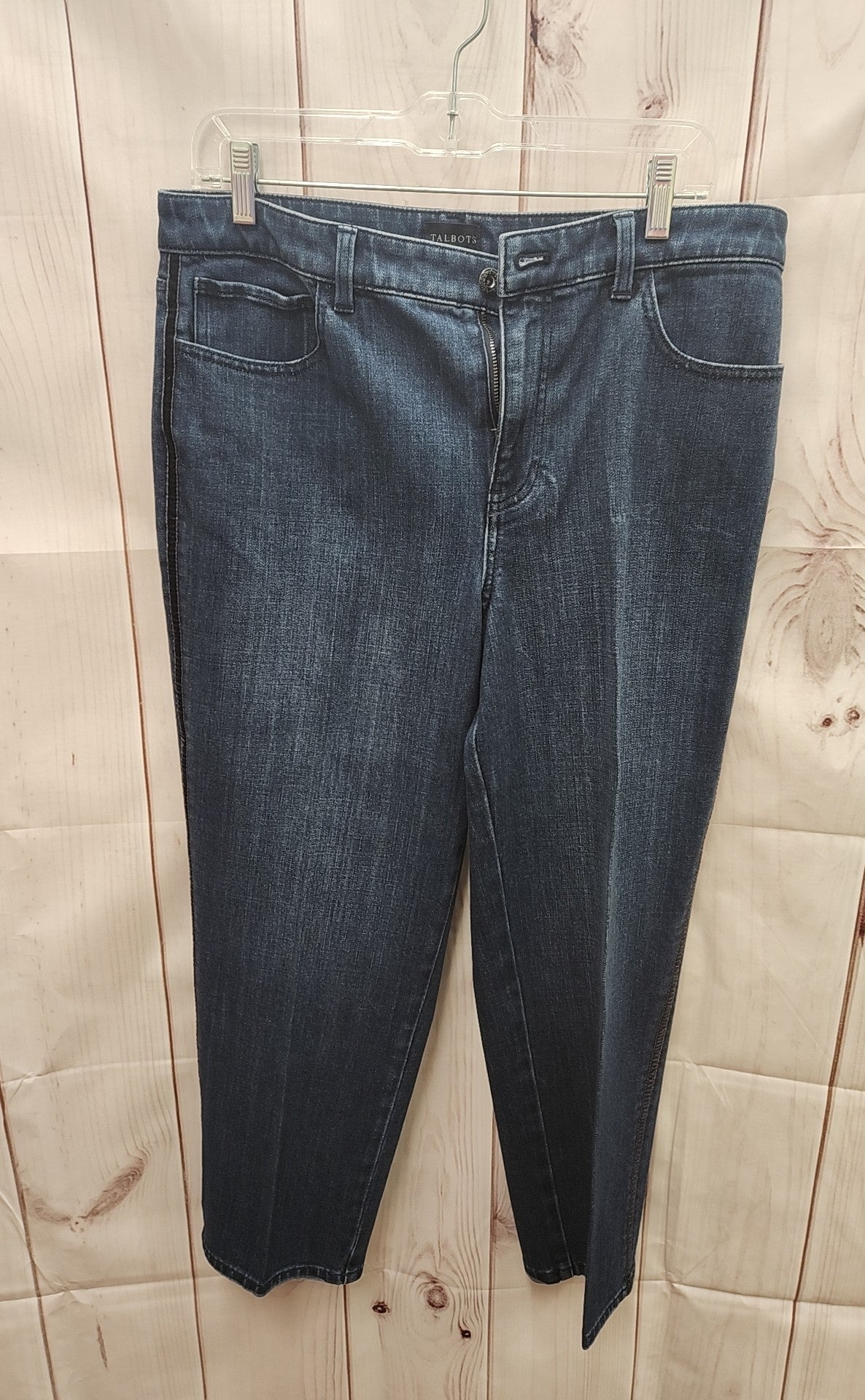Talbots Women's Size 12 Petite High Waisted Straight Ankle Jean Blue Jeans