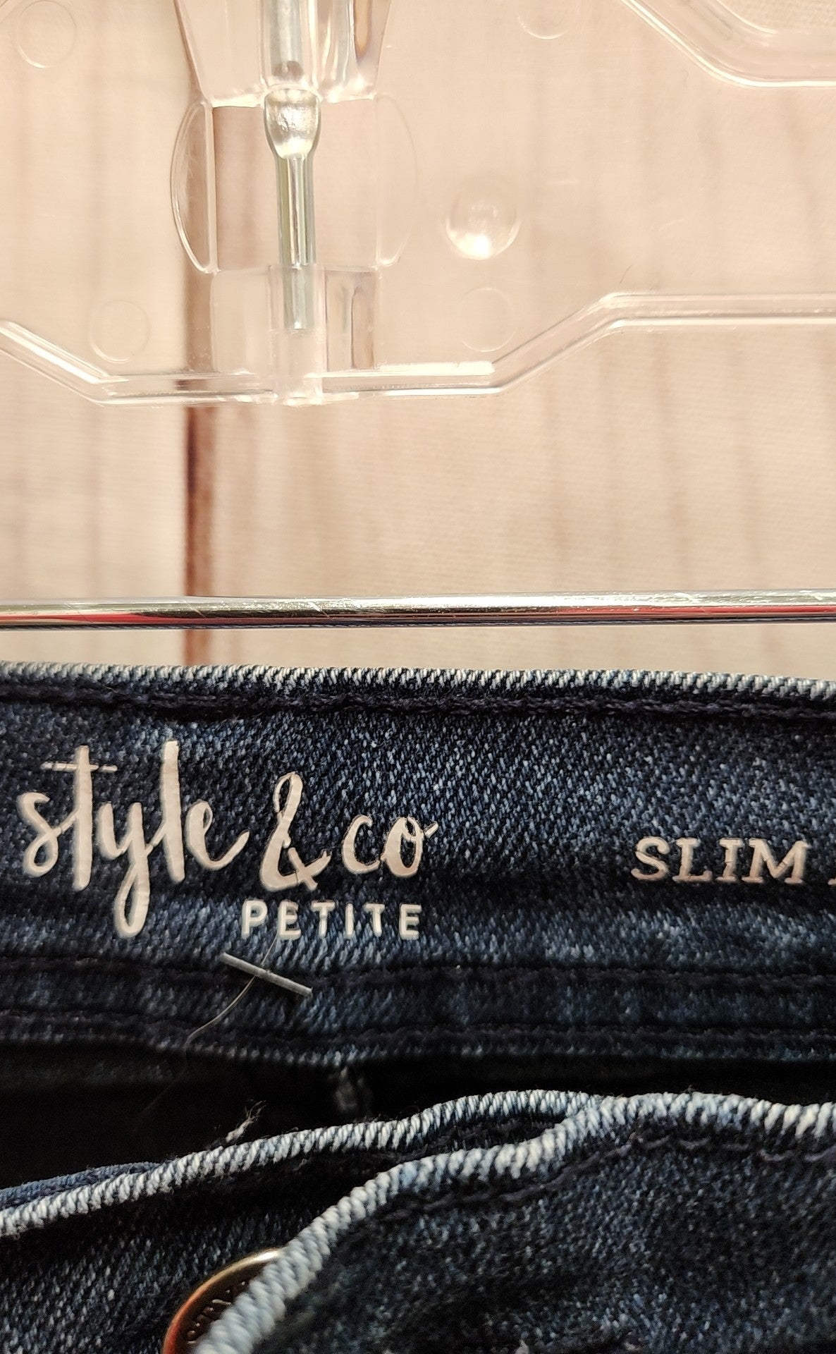 Style & Co Women's Size 29 (7-8) Petite Slim Leg Blue Jeans