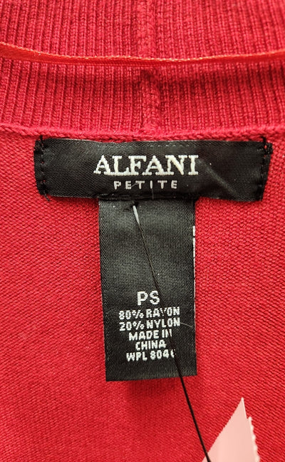 Alfani Women's Size S Petite Red Cardigan