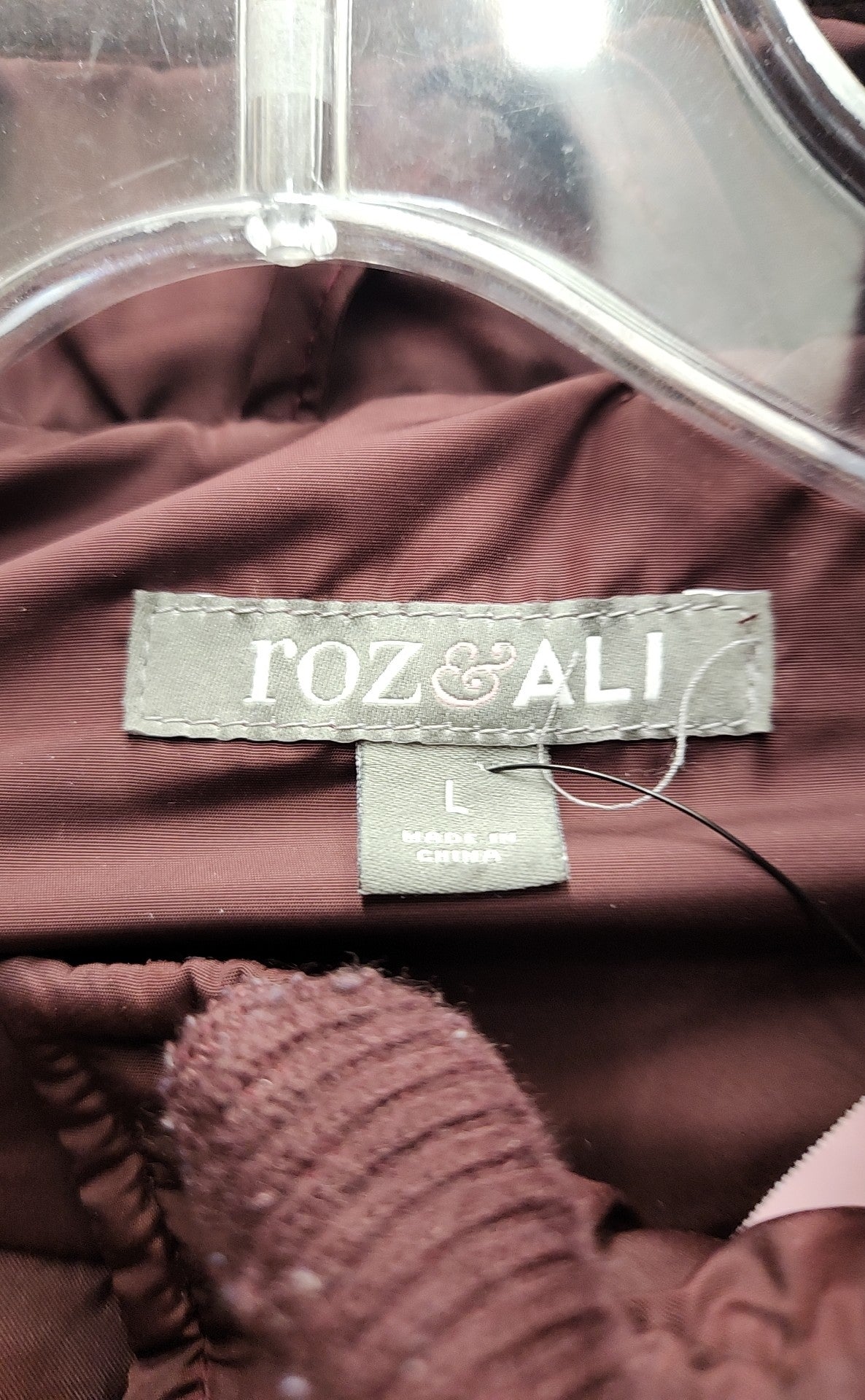 Roz & Ali Women's Size L Maroon Jacket