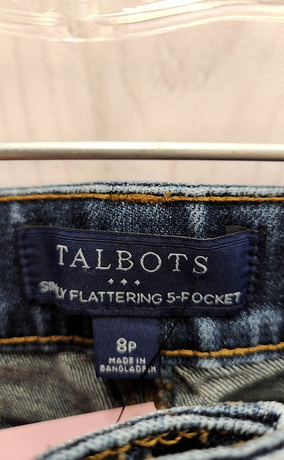 Talbots Women's Size 29 (7-8) Petite Boyfriend Blue Jeans