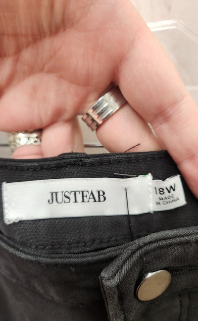 JustFab Women's Size 18W Black Pants