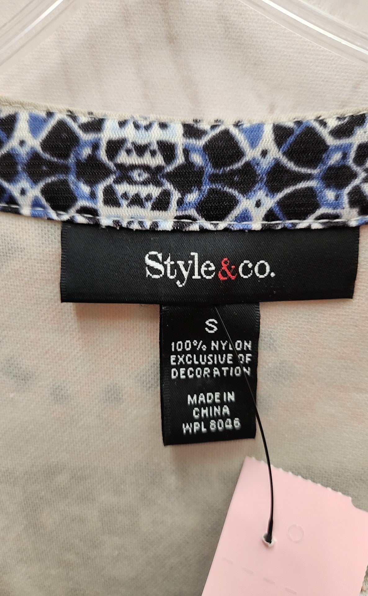 Style & Co Women's Size S Beige 3/4 Sleeve Top