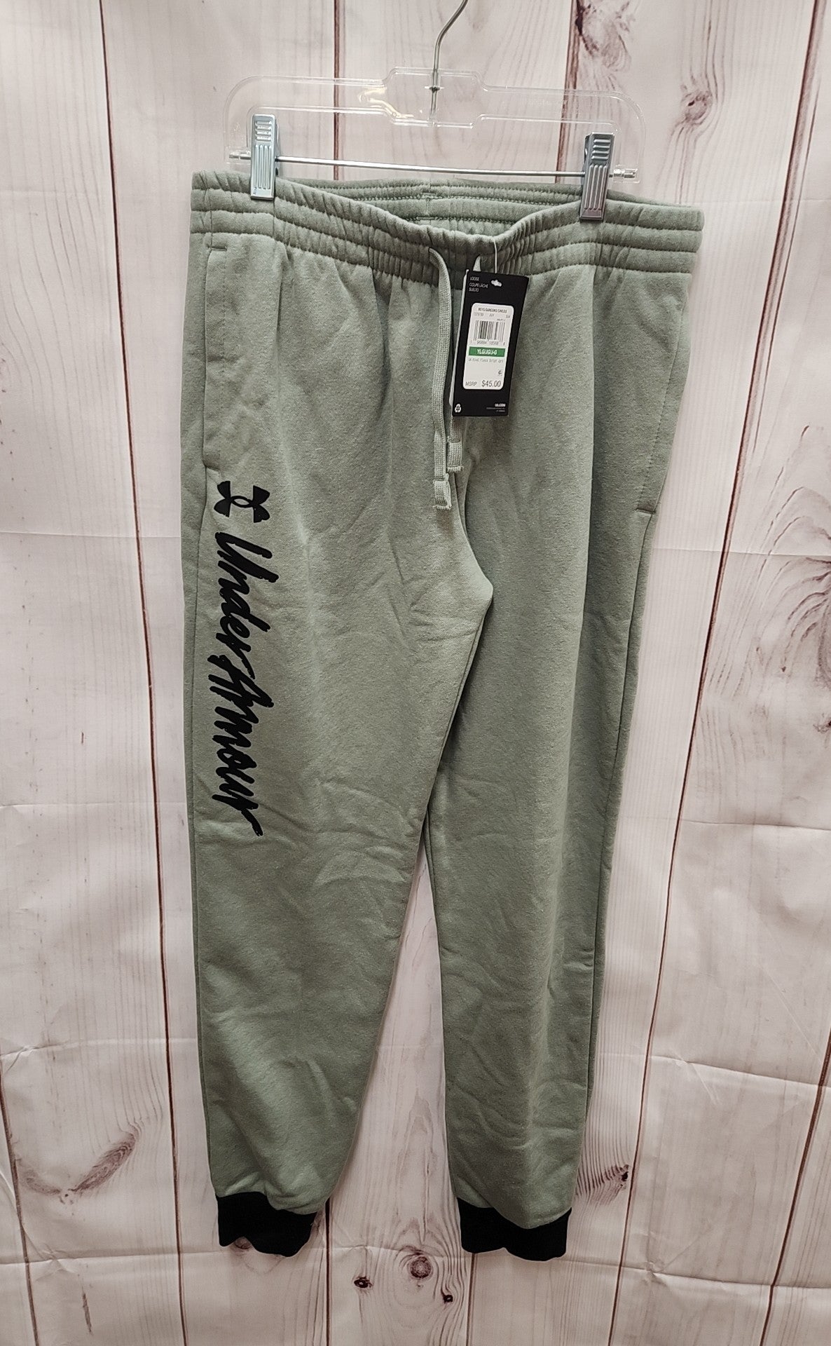 Under Armour Boy's Size 14 Green Sweatpants NWT