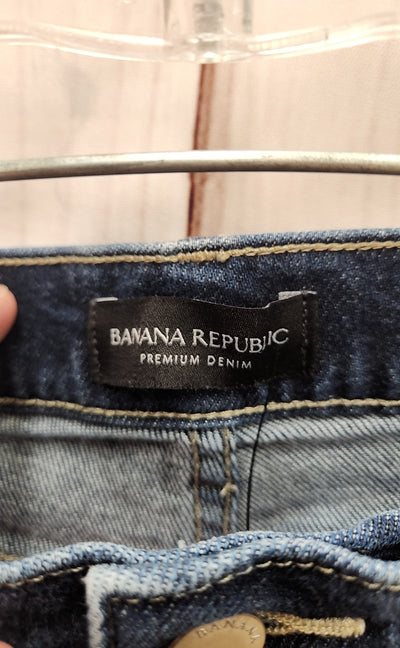 Banana Republic Women's Size 29 (7-8) High Rise Straight Blue Jeans