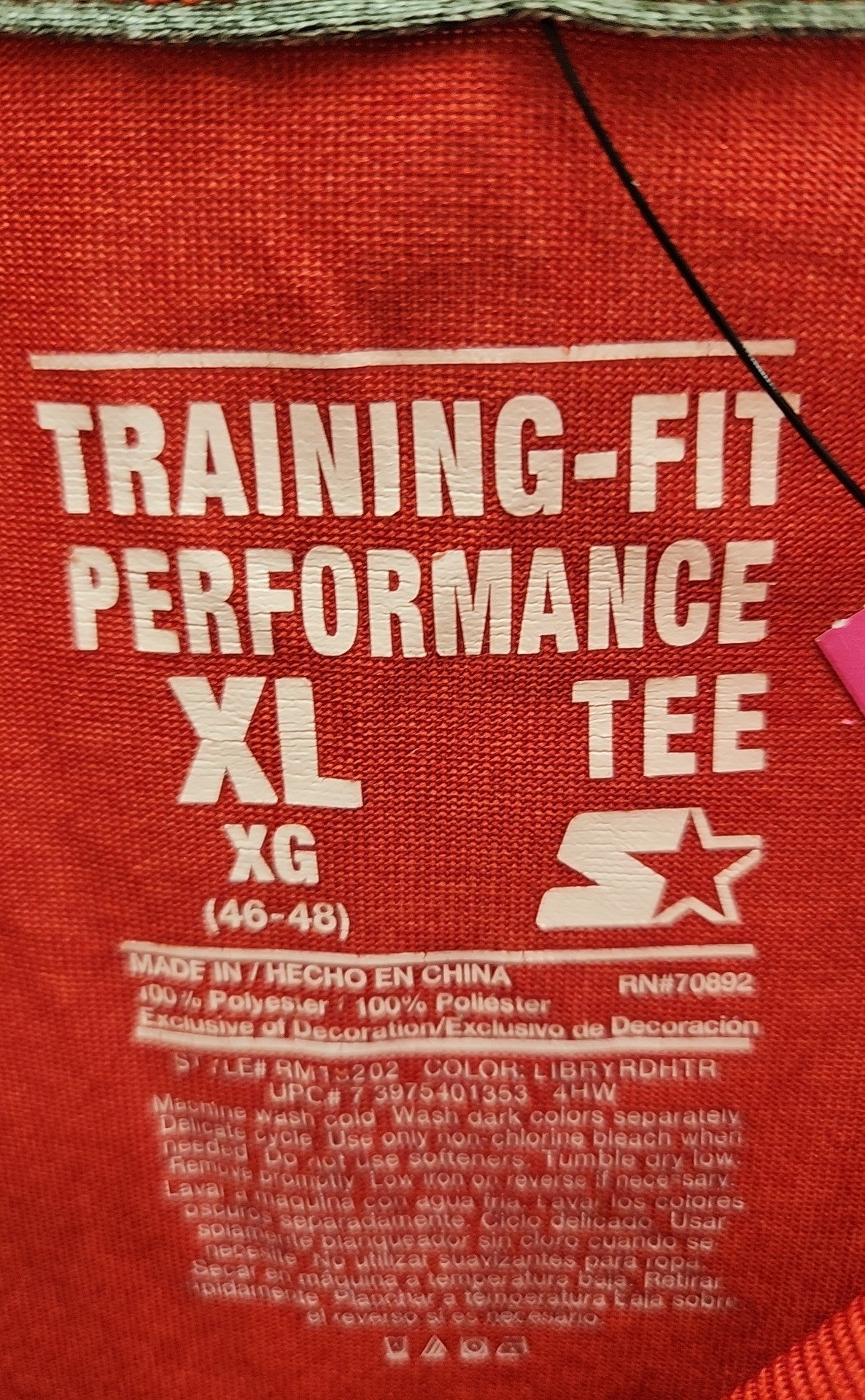 Starter Men's Size XL Red Shirt
