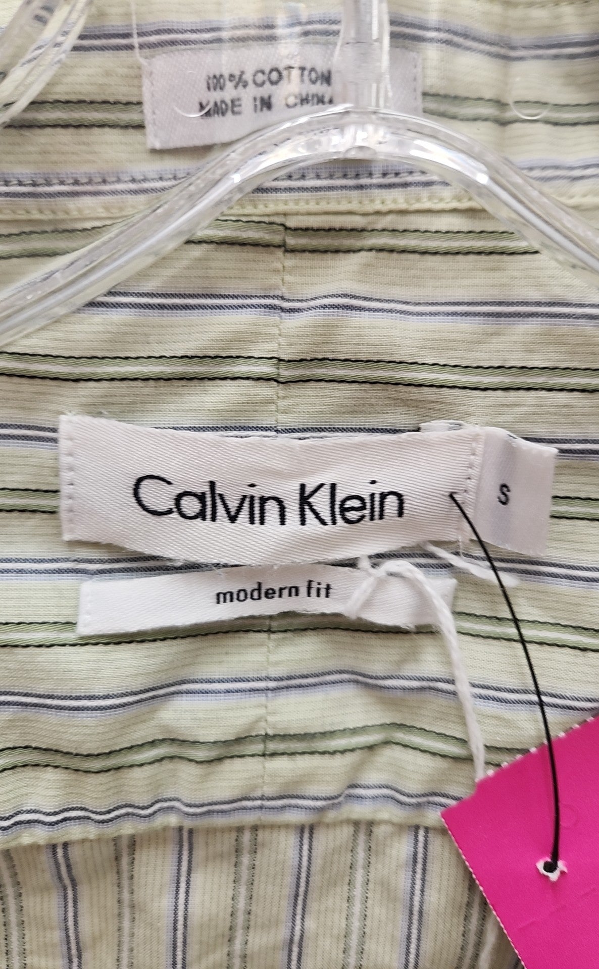 Calvin Klein Men's Size S Green Shirt